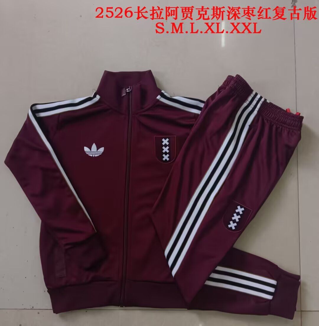 AAA Quality Ajax 25/26 Retro Model Tracksuit - Dark Red